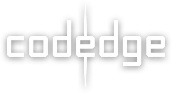 Codedge company logo in white