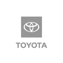 Toyota company logo in grayscale